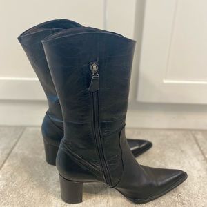 Nando Muzi Black Leather Boots (Size 38 1/2)